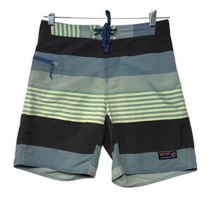 Patagonia‎ Mens Wavefarer Striped Board Shorts Size 31 Swim Trunks Nylon